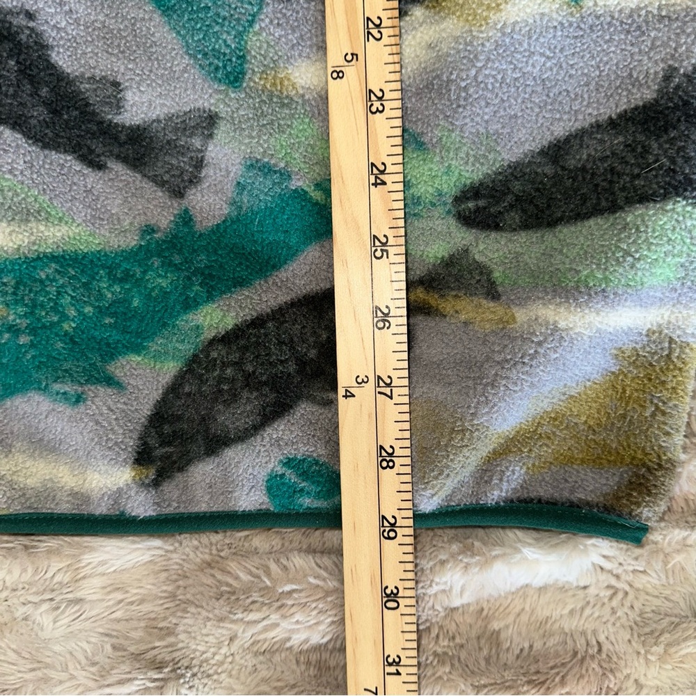 Patagonia Synchilla Snap-T Pullover Men's Size L Trout Tails Legend Green Fish - Picture 6 of 10